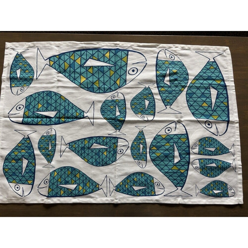 Crate And Barrel Dish Towel ‘Go Fish’